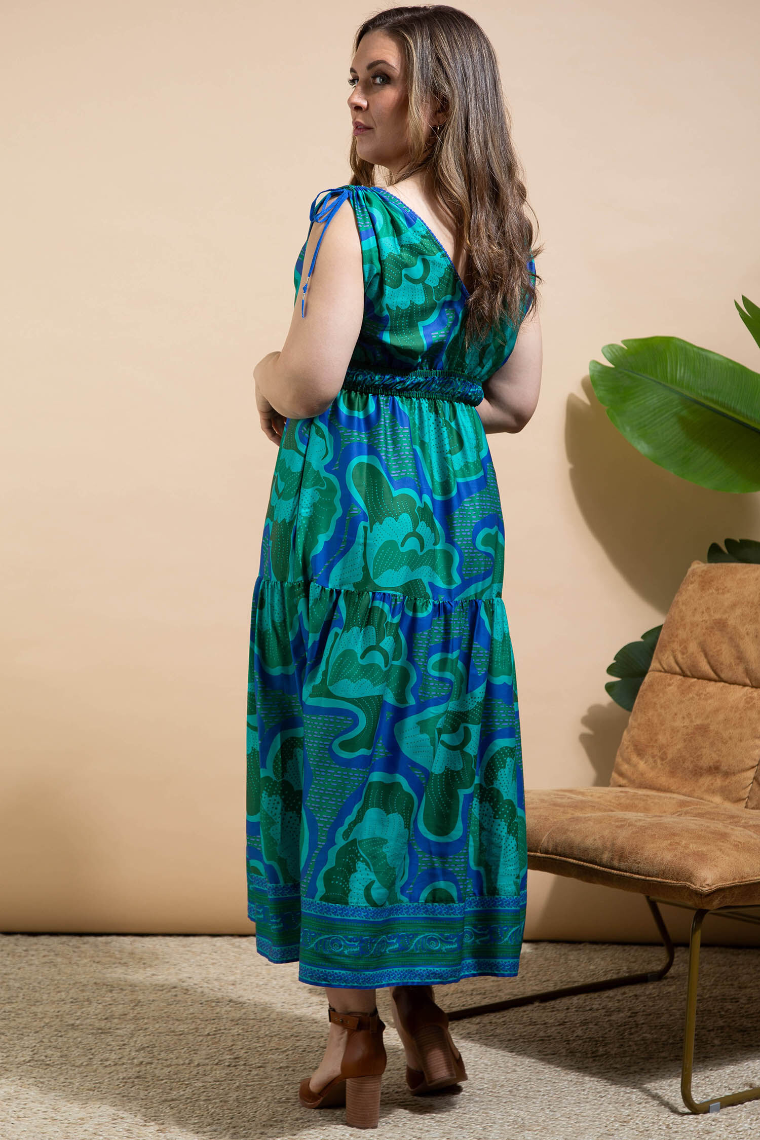 Vintage Print Maxi Dress Image 2