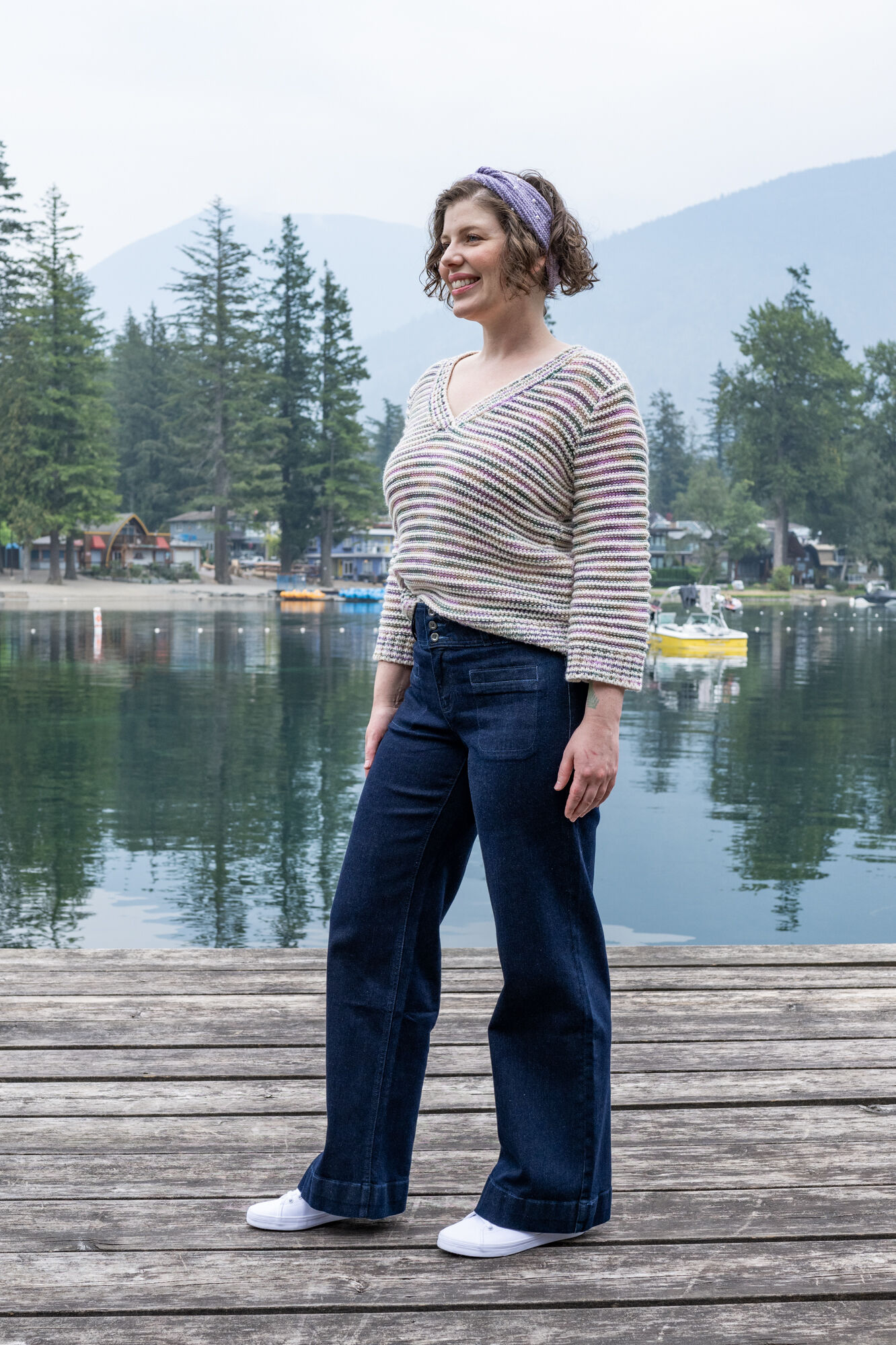 Pastel Stripe Knit Sweater Image 2