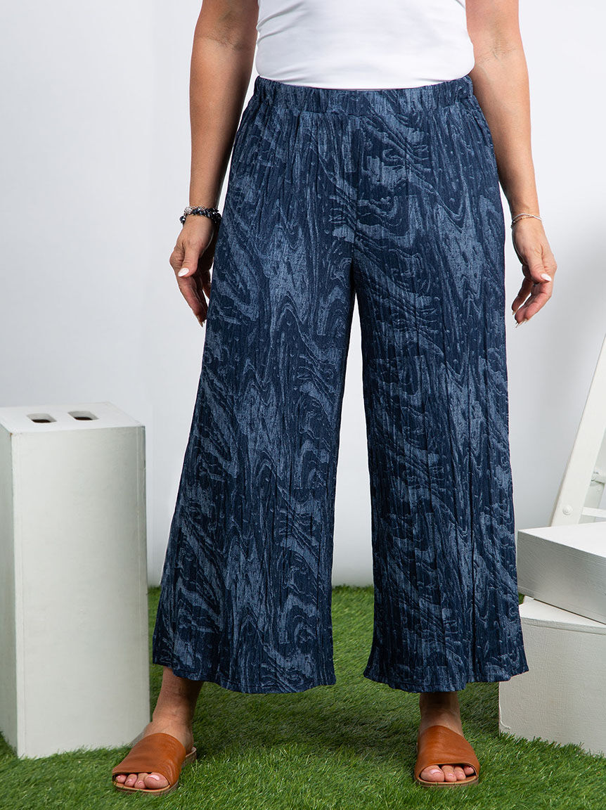 Crushed Abstract Print Culotte Image 2