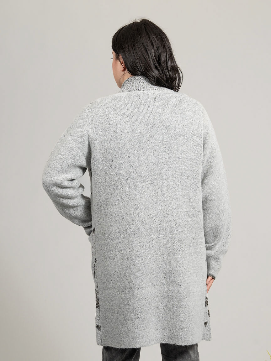 Sparkly Long sleeve Open Front Cardigan 