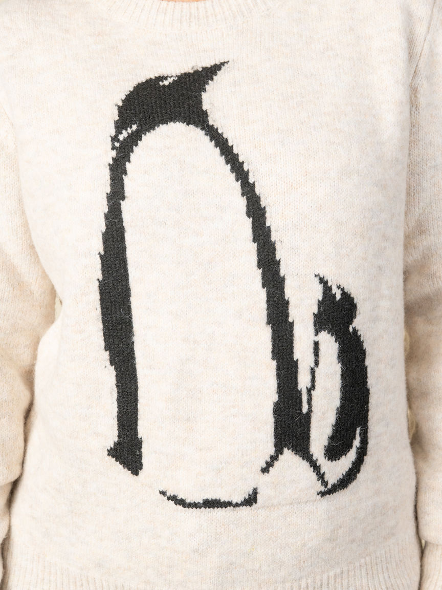 Long Sleeve Knit Penguin Sweater