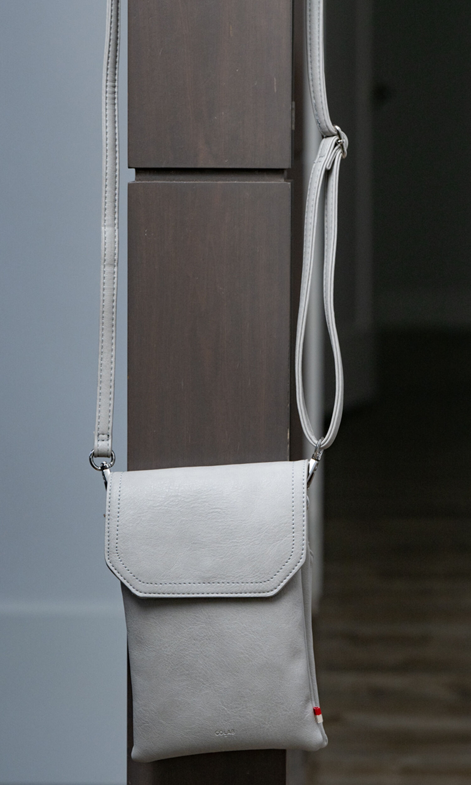 Vegan Leather Crossbody Tech Bag Image 1