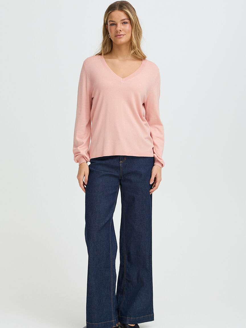 Lightweight Long Sleeve V-Neck Sweater