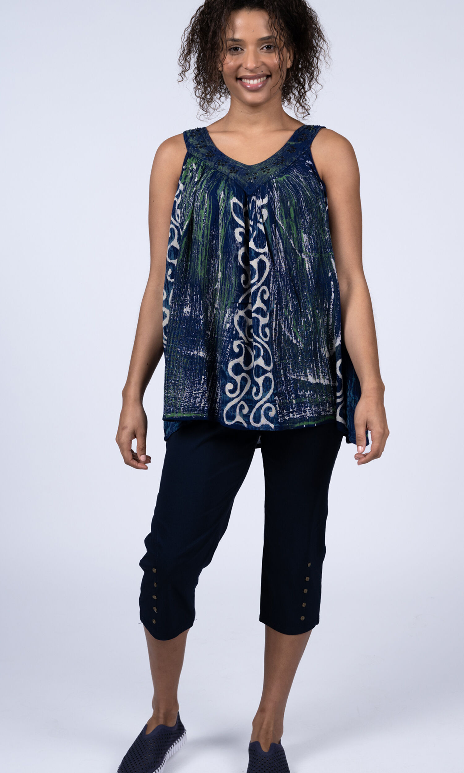 Flowy V-Neck Blouse Image 4