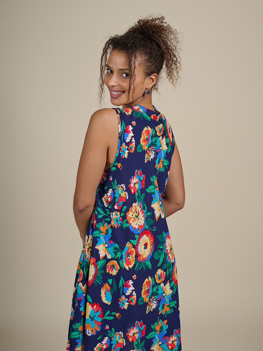 Sleeveless Midi Dress with Pockets Image 2