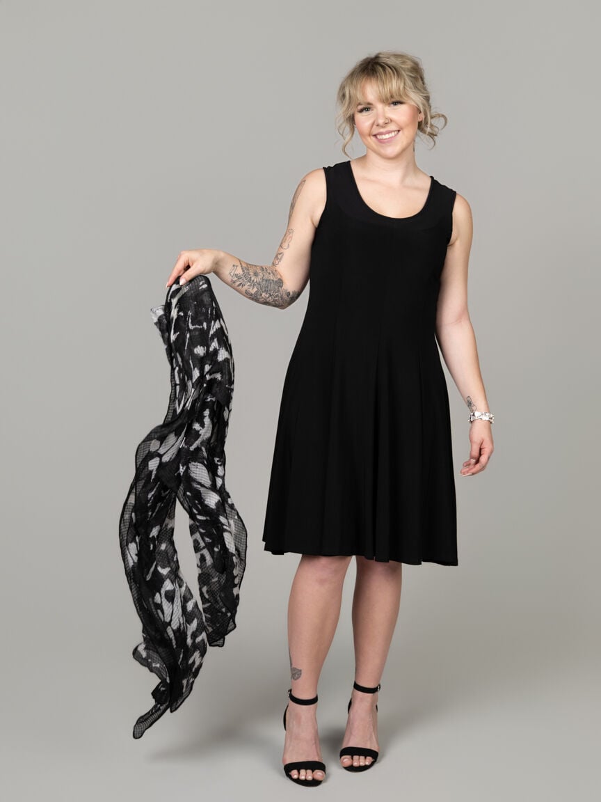 Lightweight Sheer Scarf with Smooth Hem