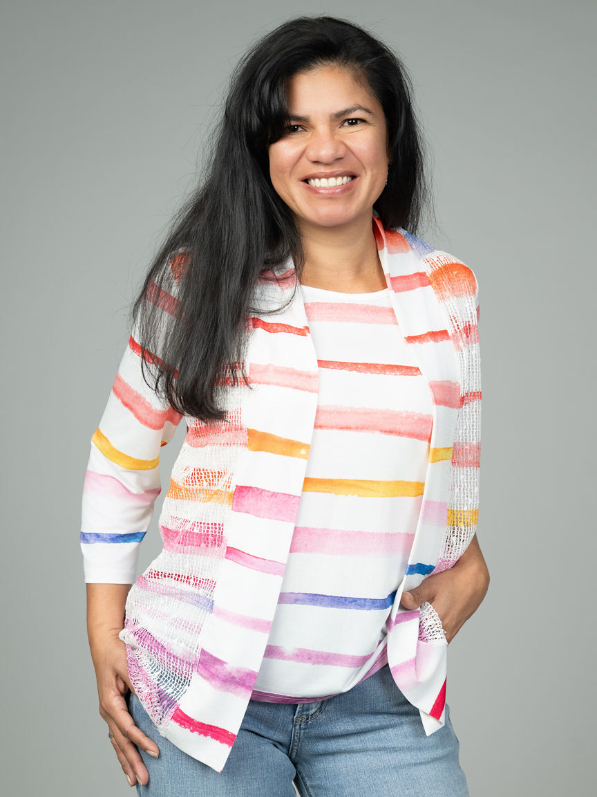 3/4 Sleeve Faux Twin Set