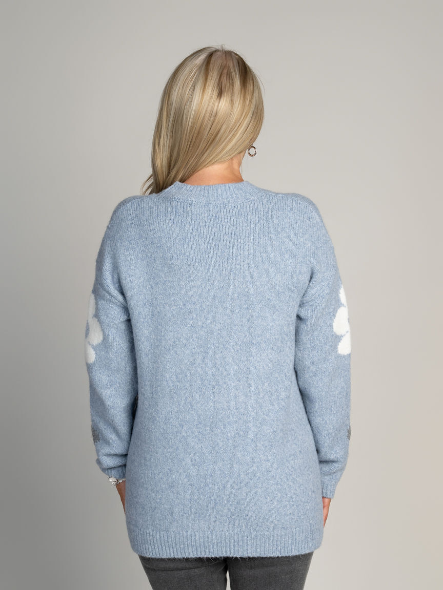 Daisy Intarsia Knit Sweater
