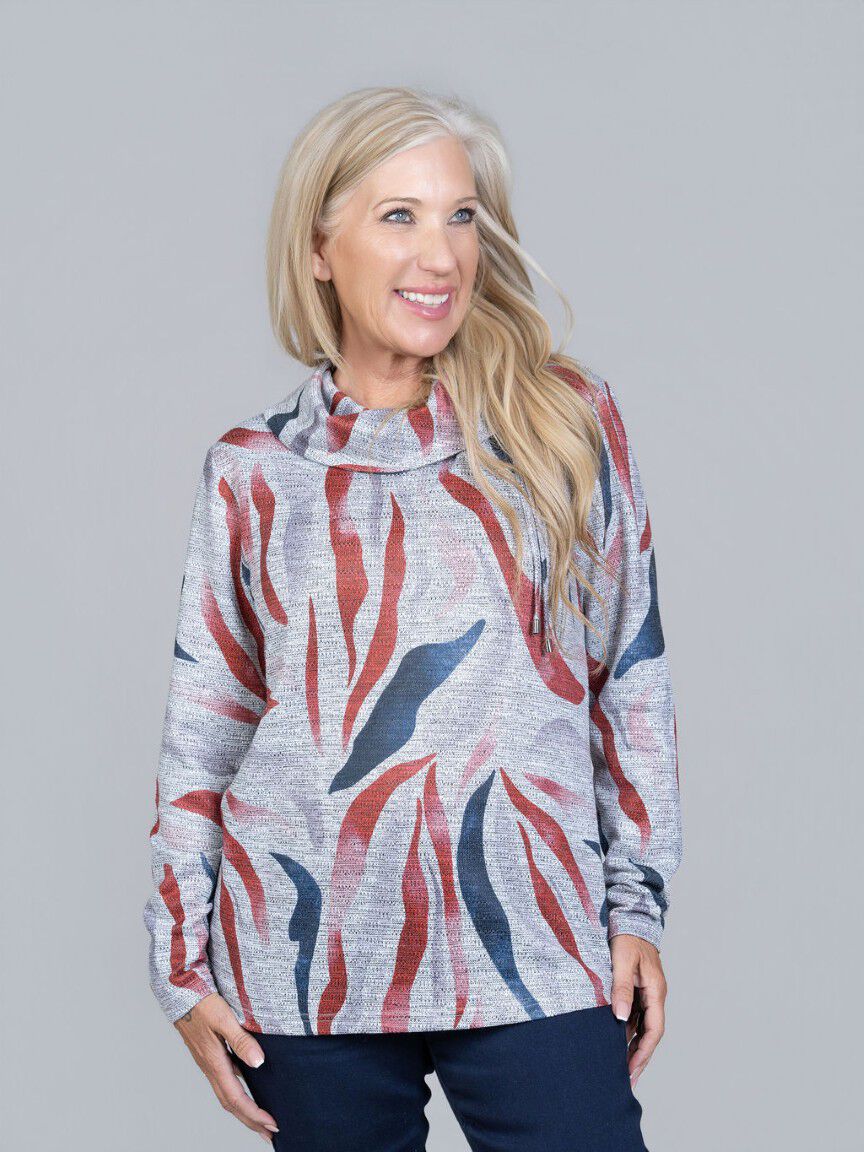 Long Sleeve Cowl Neck Top
