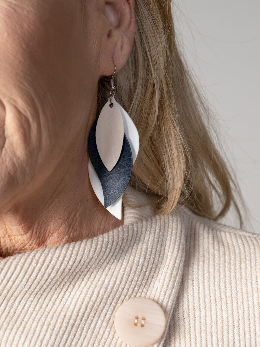 Layered Leaf Earrings