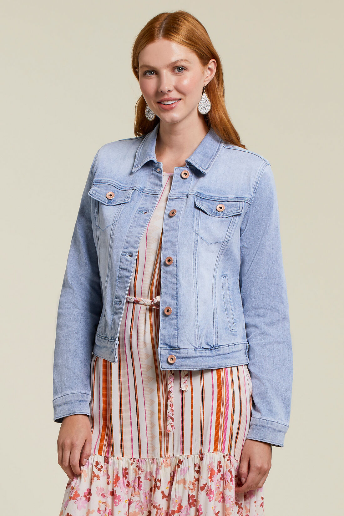 Soft Stretch Denim Jacket Image 2