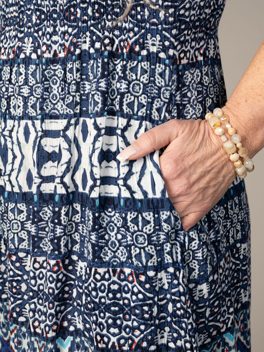 Sleeveless Printed Maxi Dress