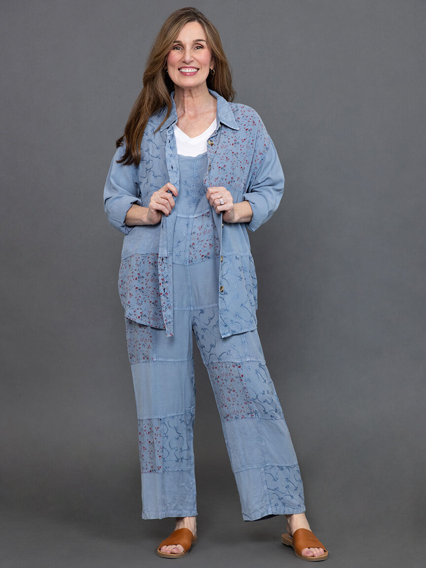 Embroidered Patchwork Jumpsuit Image 5