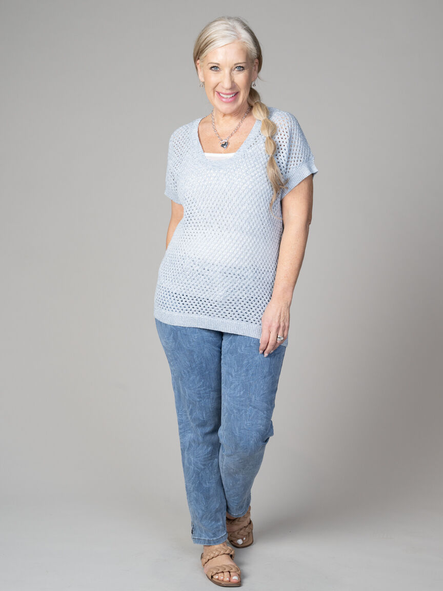 Mid Waist Straight Leg Ankle Jeans