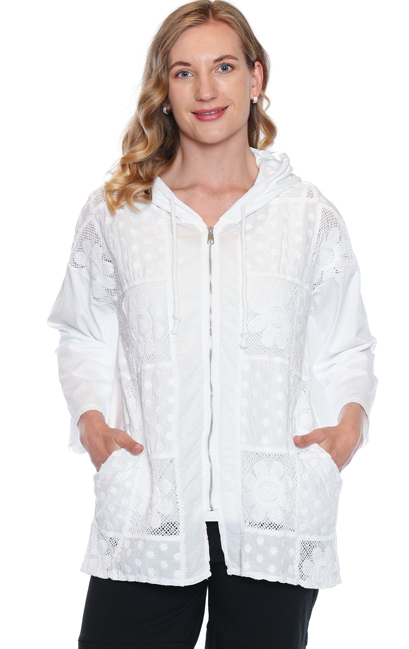 Lightweight Lace Hooded Jacket