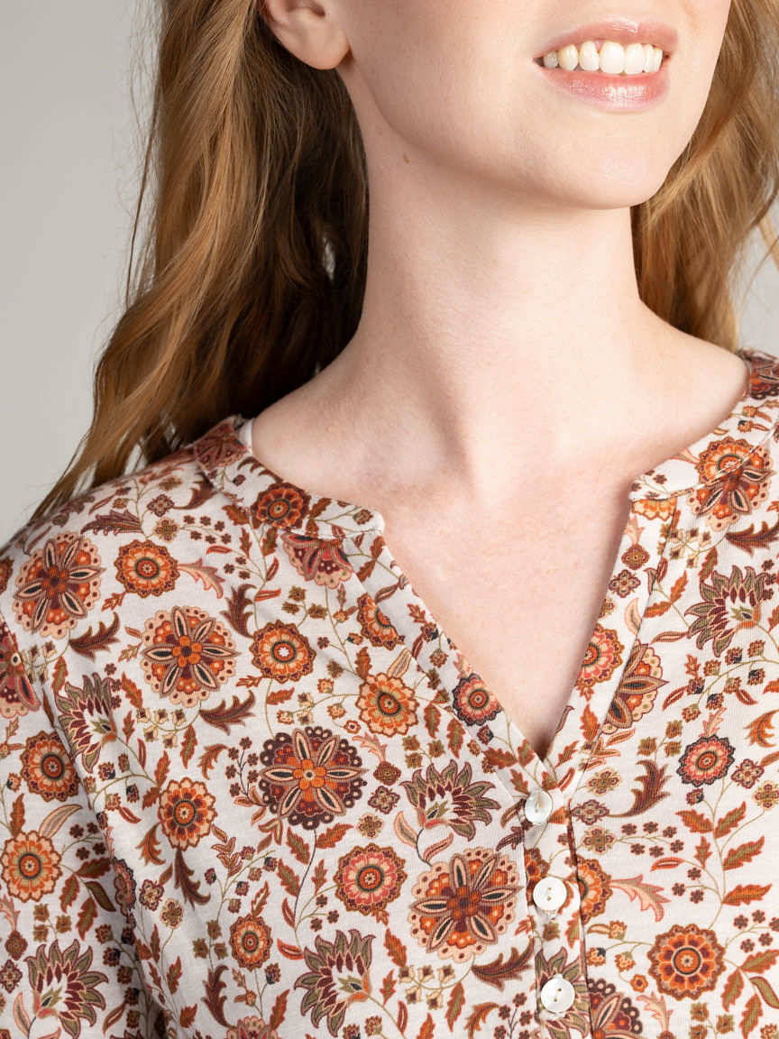 Long Sleeve Henley Top