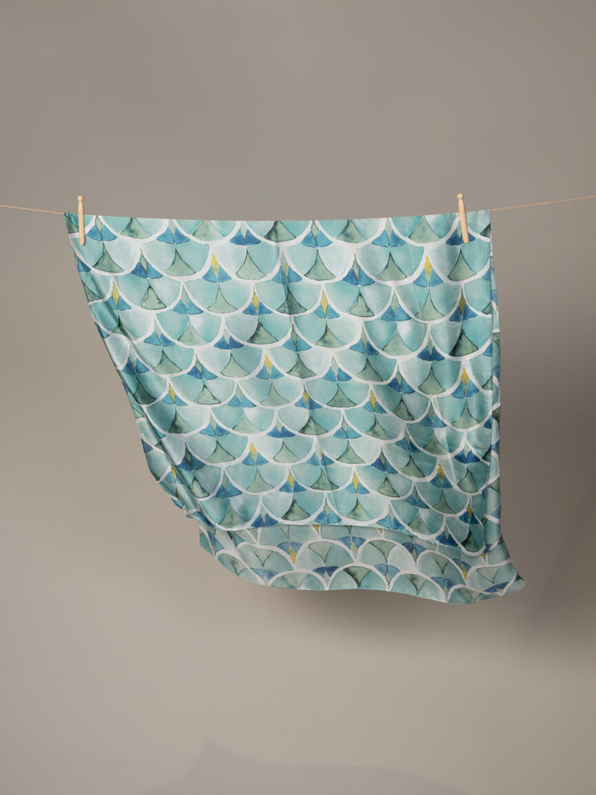Lightweight Geometric Silk Scarf