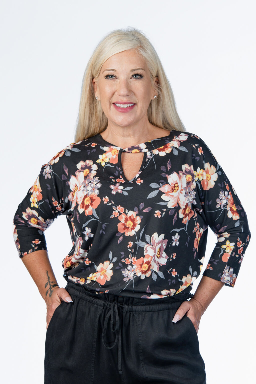 Twist Keyhole V-Neck  Image 1