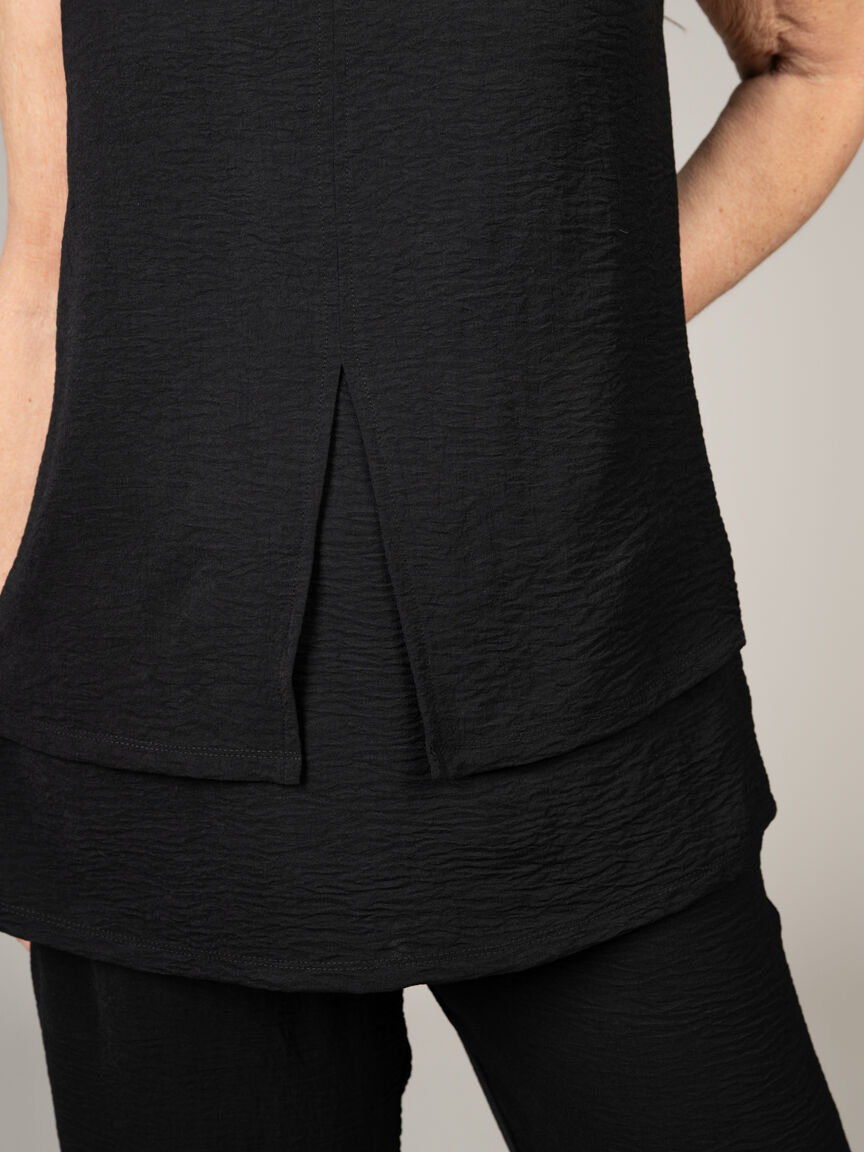 Sleeveless Button Detail Top