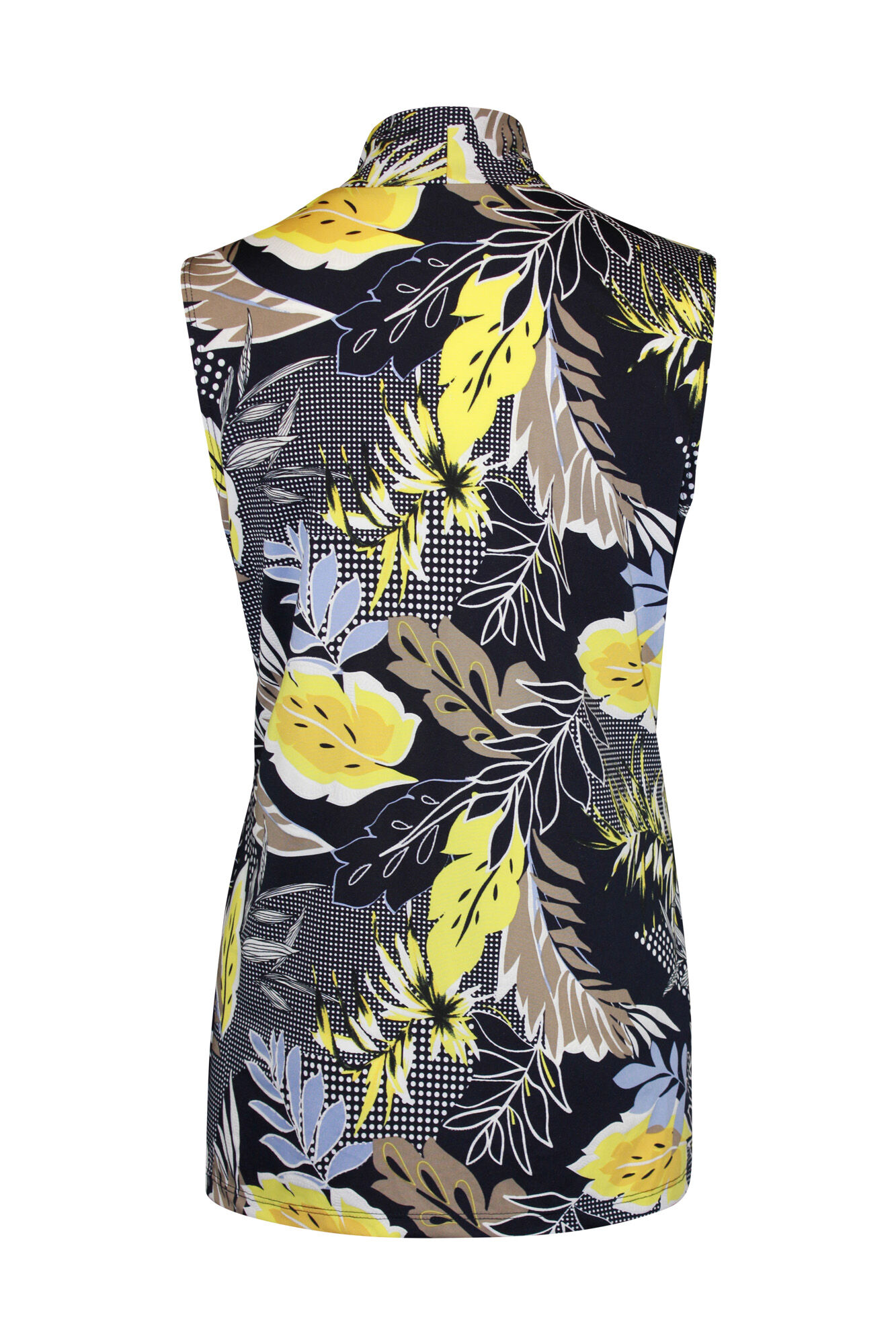 Sleeveless Funnel Neck Printed Top  Image 2