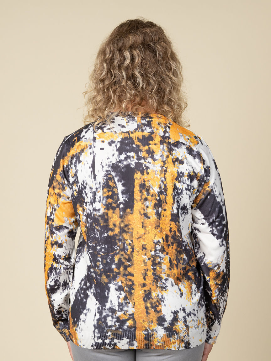 Long Sleeve Abstract Sweater