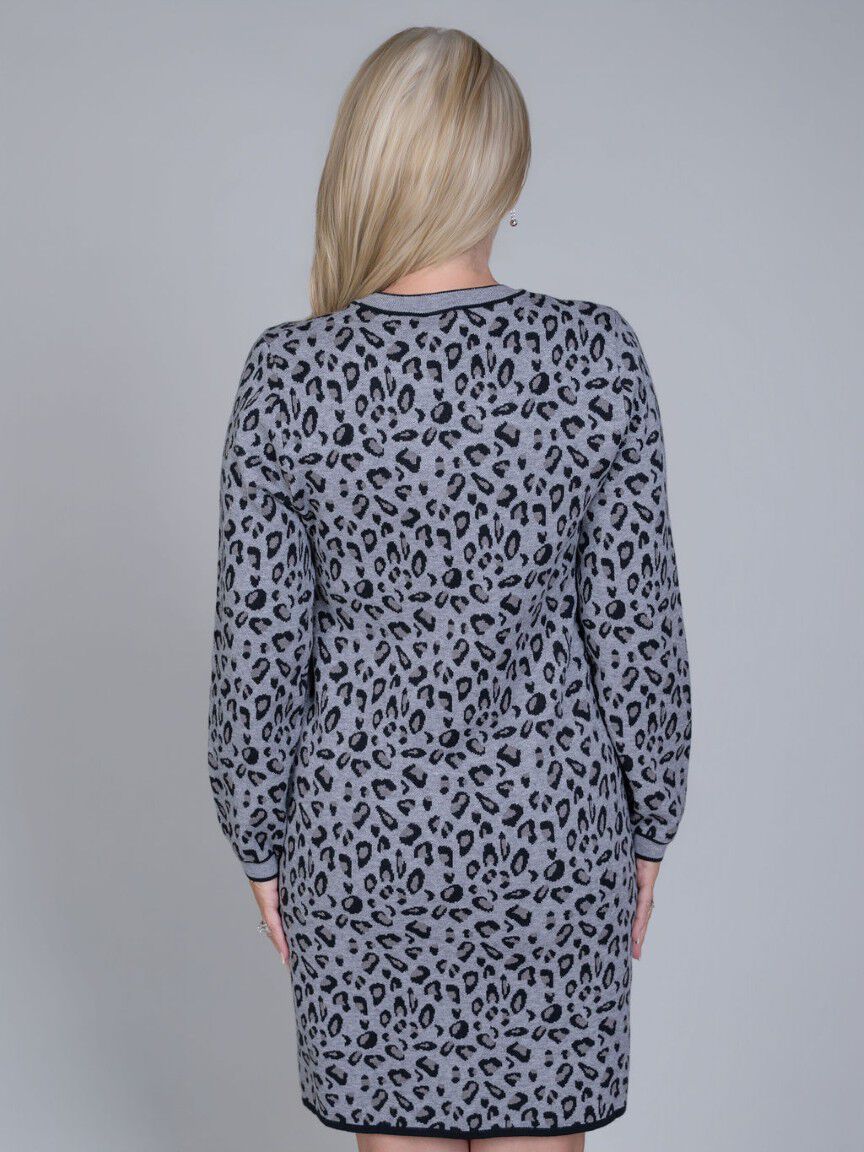 Leopard Print Sweater Dress