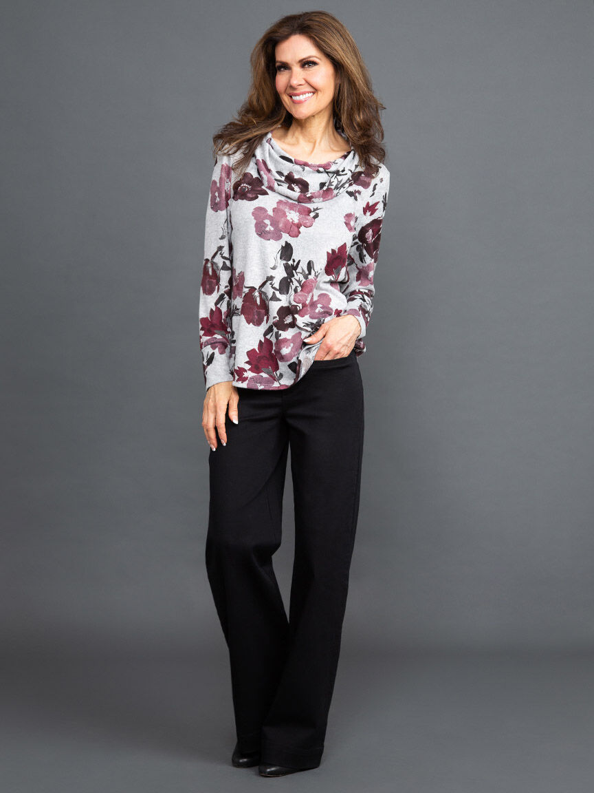 Long Sleeve Cowl Neck Top