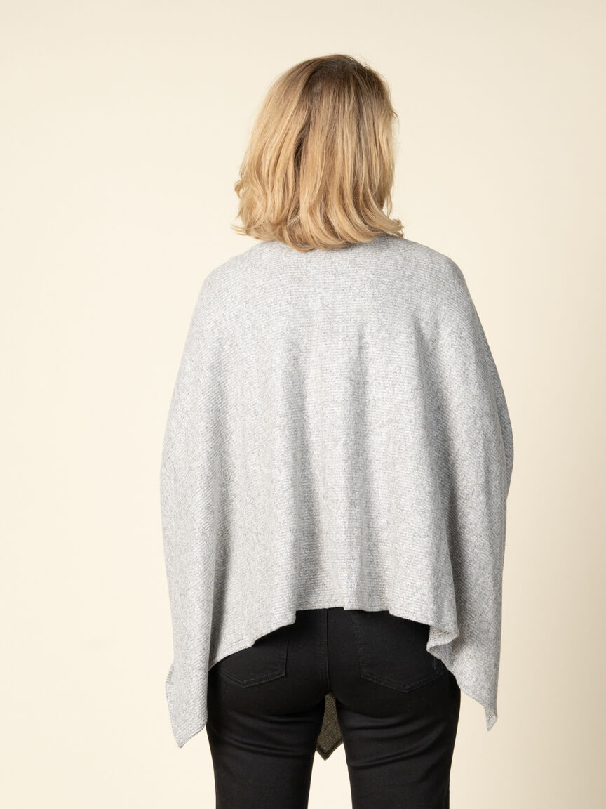 Knitted Cardigan Duster Poncho Image 6