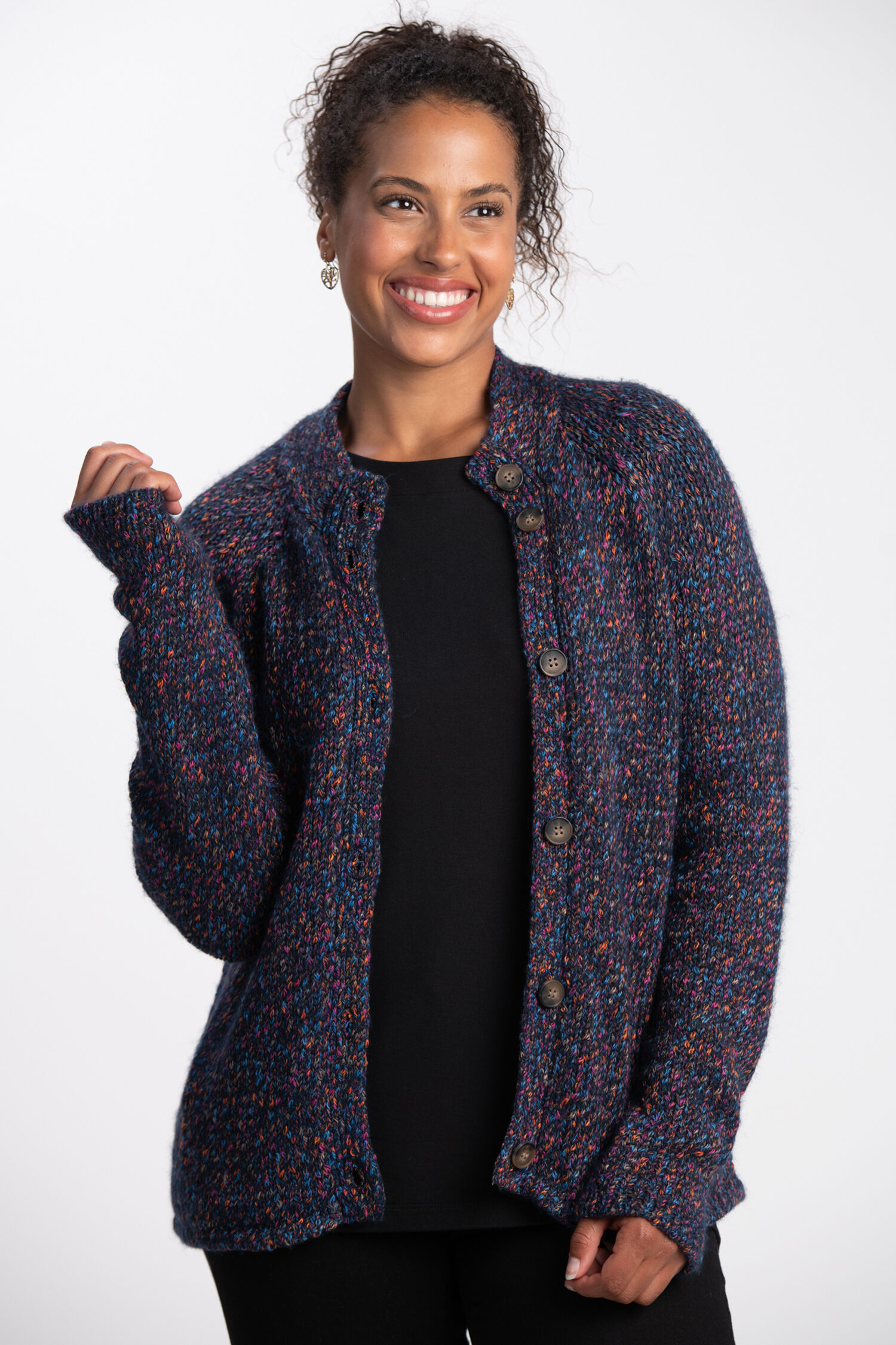 Space Dyed Knit Cardigan Image 2