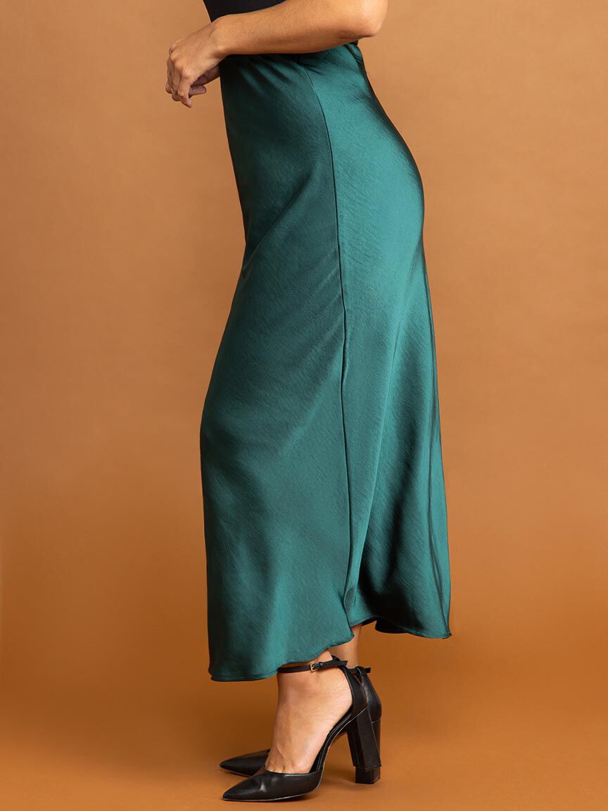 Satin Maxi Skirt Image 3