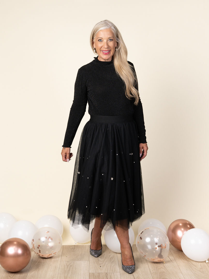 Long Sleeve Sparkly Turtle Neck Image 1