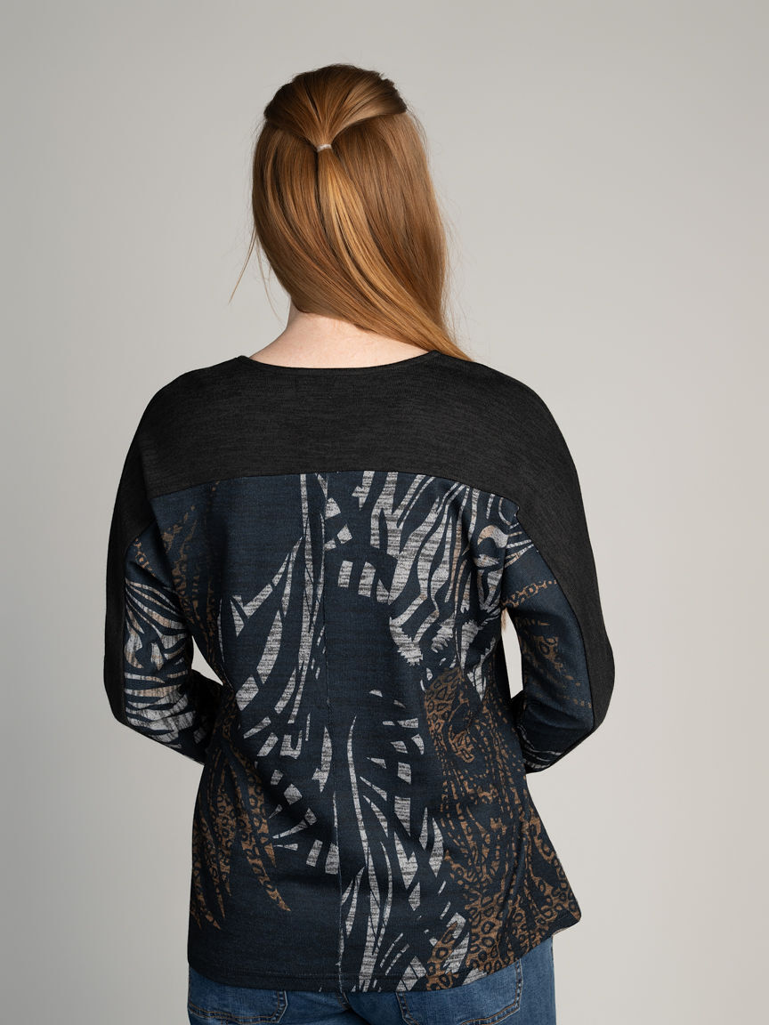 Long Sleeve Zip Front Top