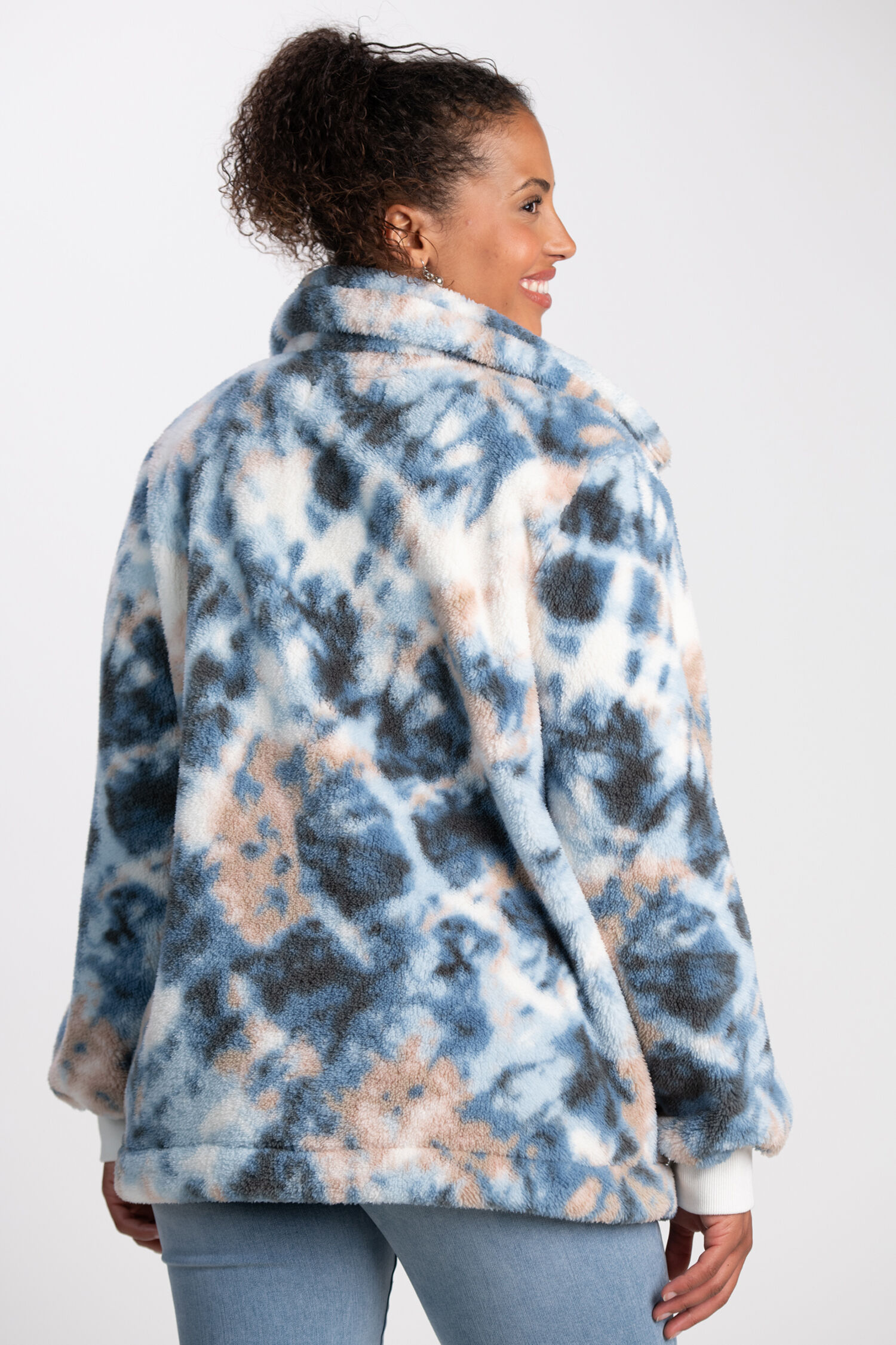 Tie-Dye Fuzzy Shacket Image 2