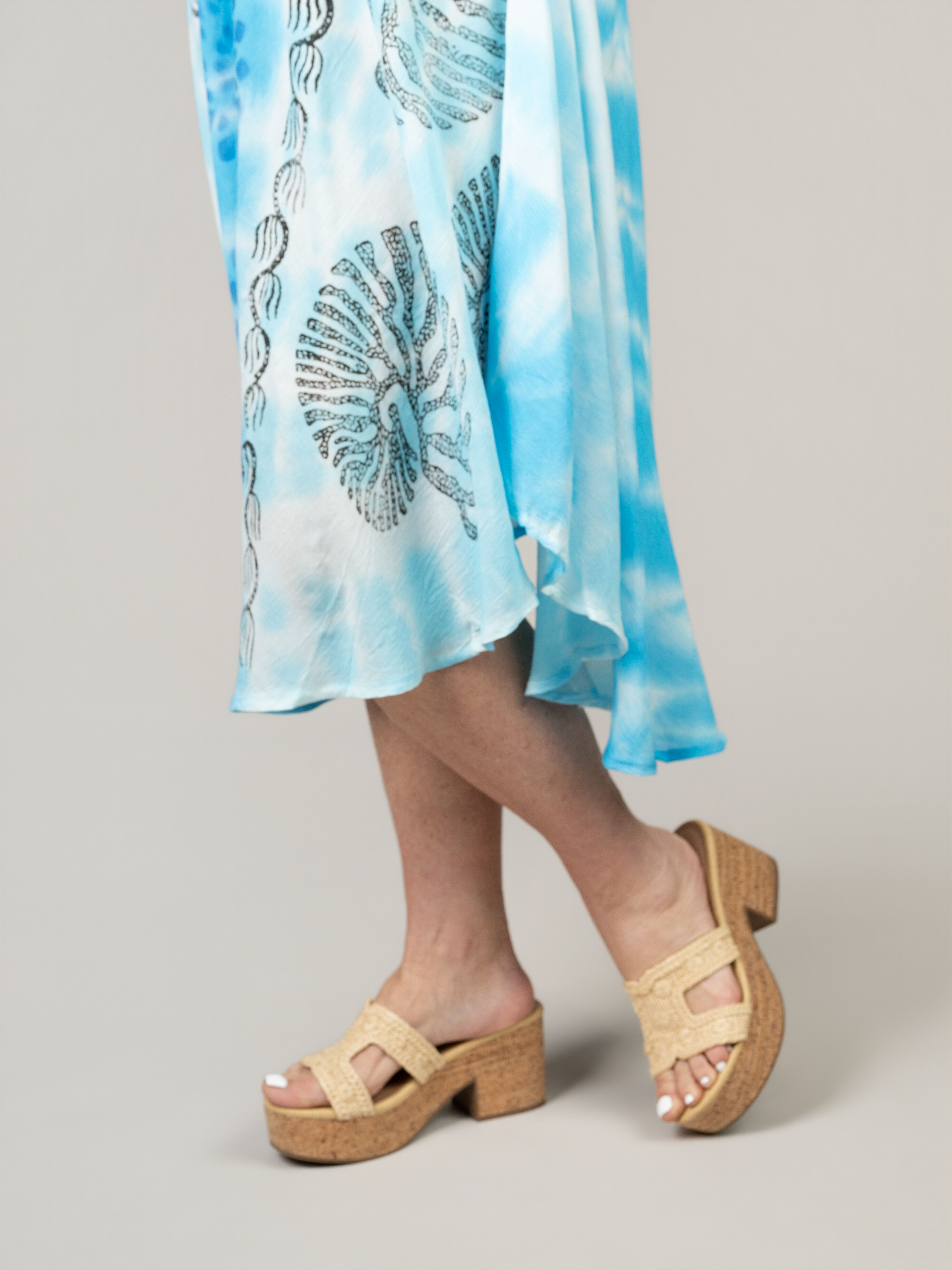 Sleeveless Tie Dye Midi Dress