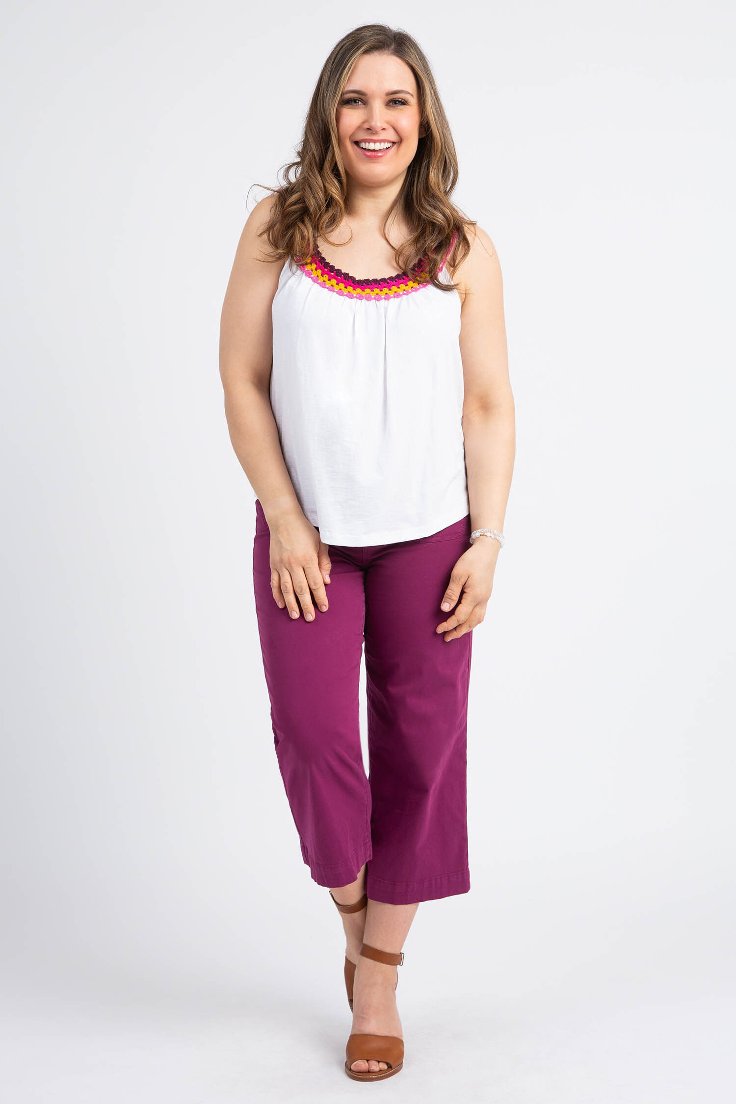 Crochet Neckline Sleeveless Top Image 2