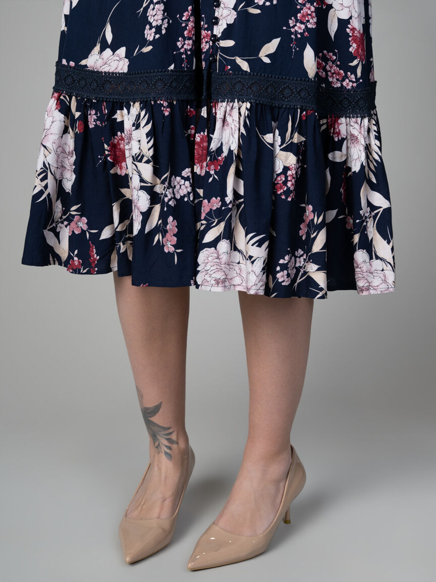 Short Sleeve Midi Dress