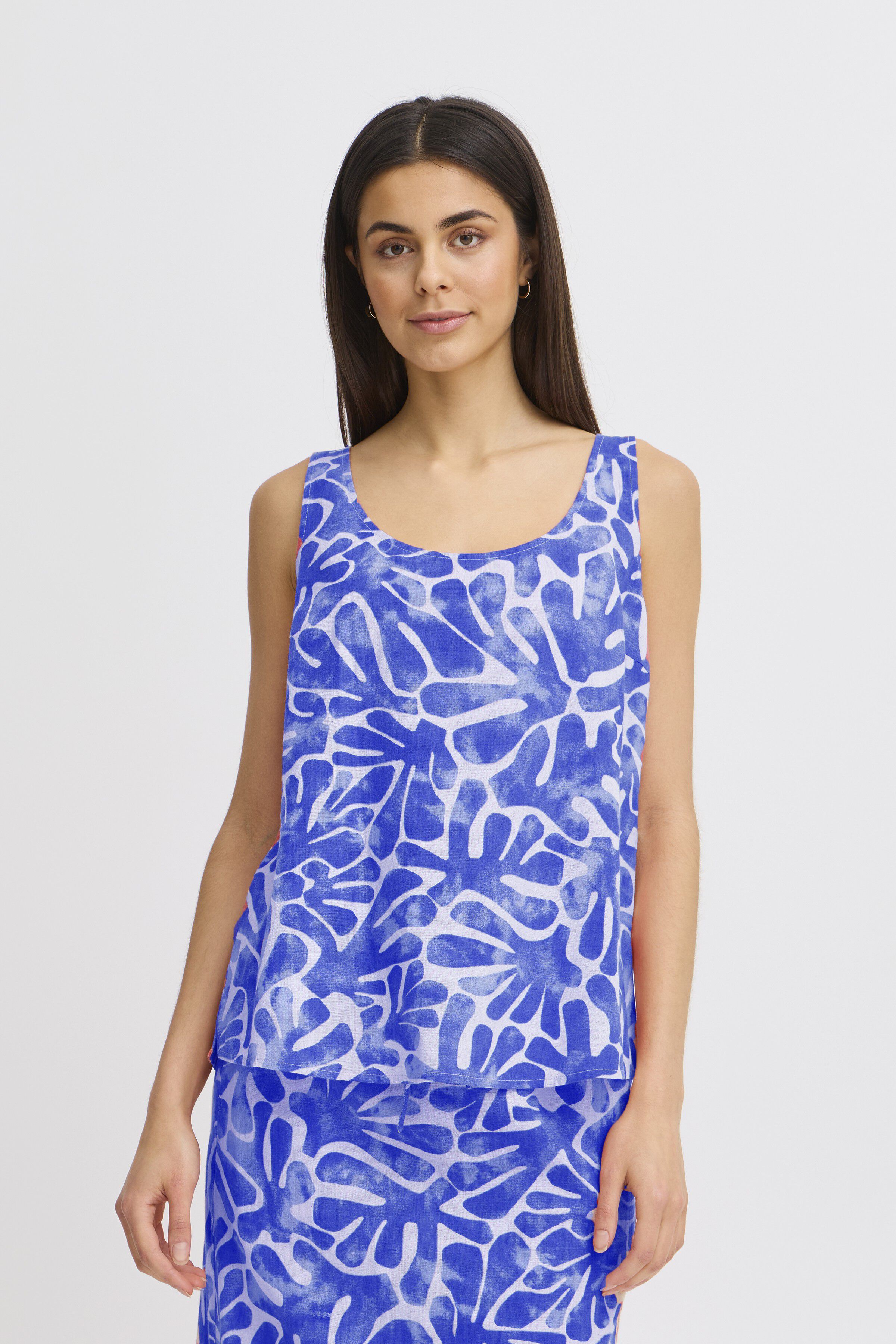 Cotton Linen Blend Sleeveless Top Image 1