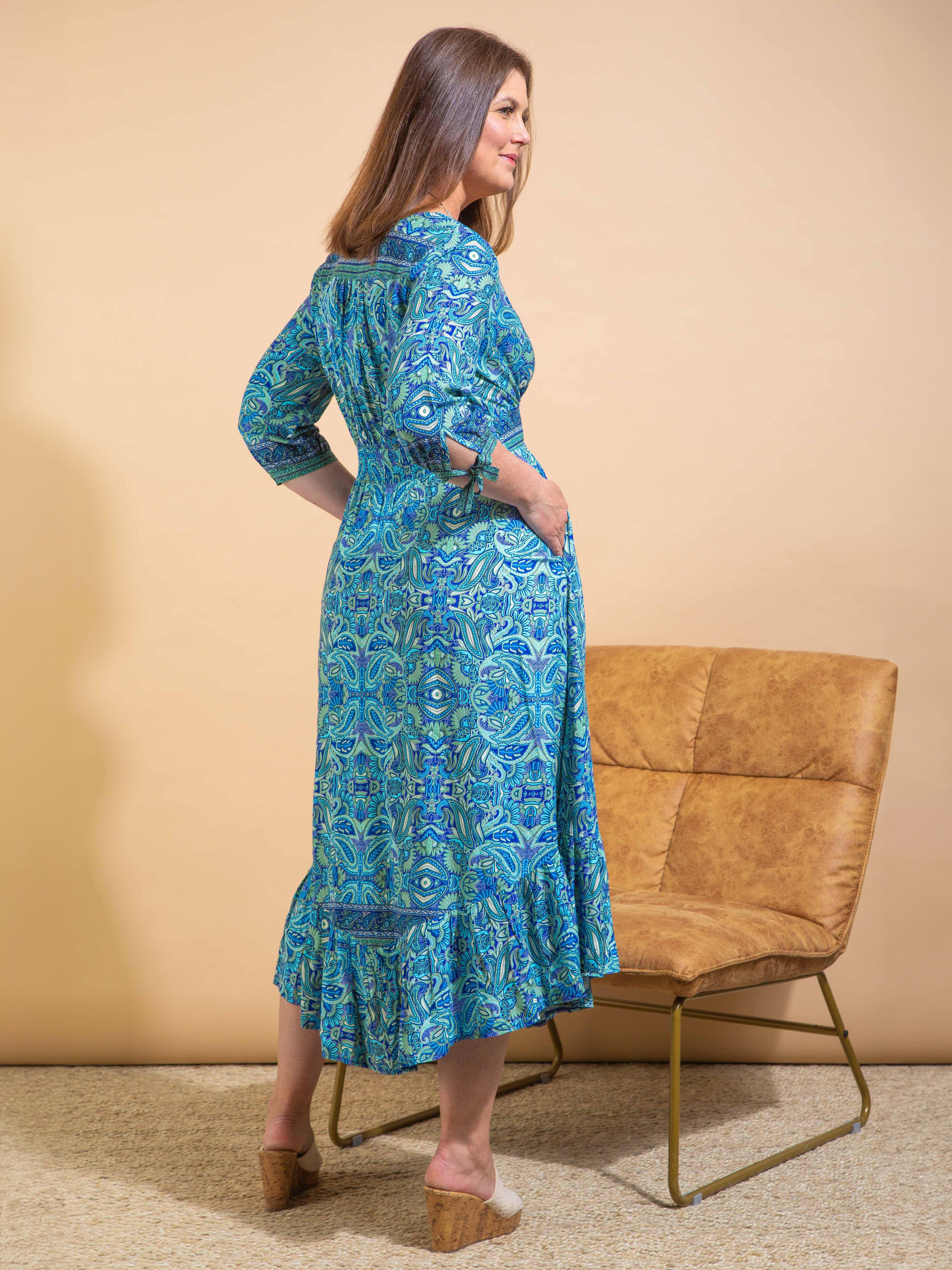 Surplice Neck Maxi Dress Image 3