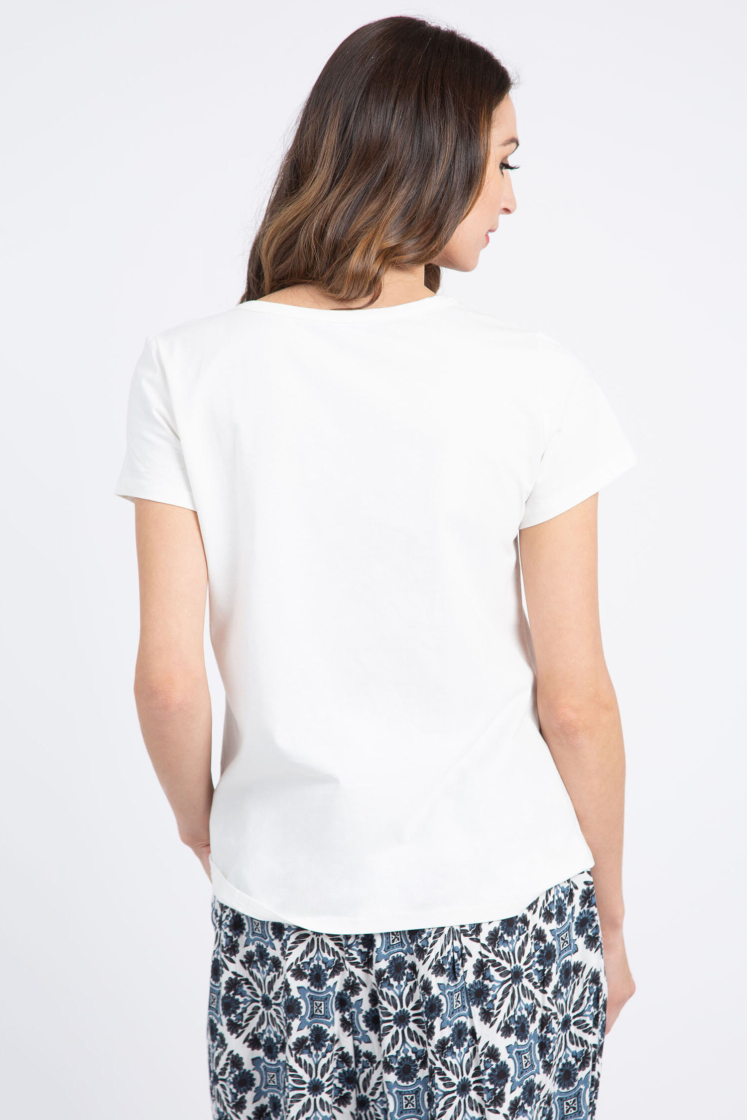 Notched Neck Mandala Tee Image 3