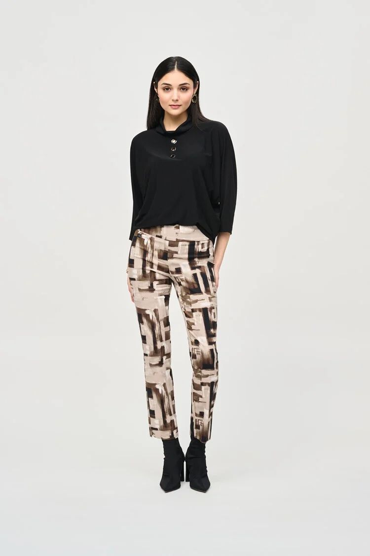 Millennium Abstract Print Slim Pull-On Pants Image 1