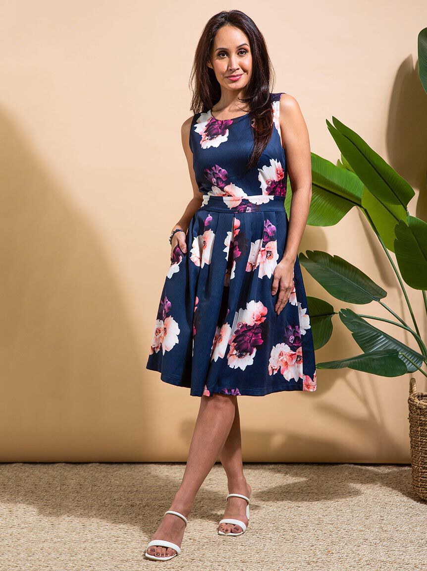 Floral Knee Length Dress | Papillon | Suzanne's Floral Knee Length Dress | Papillon | Suzanne's