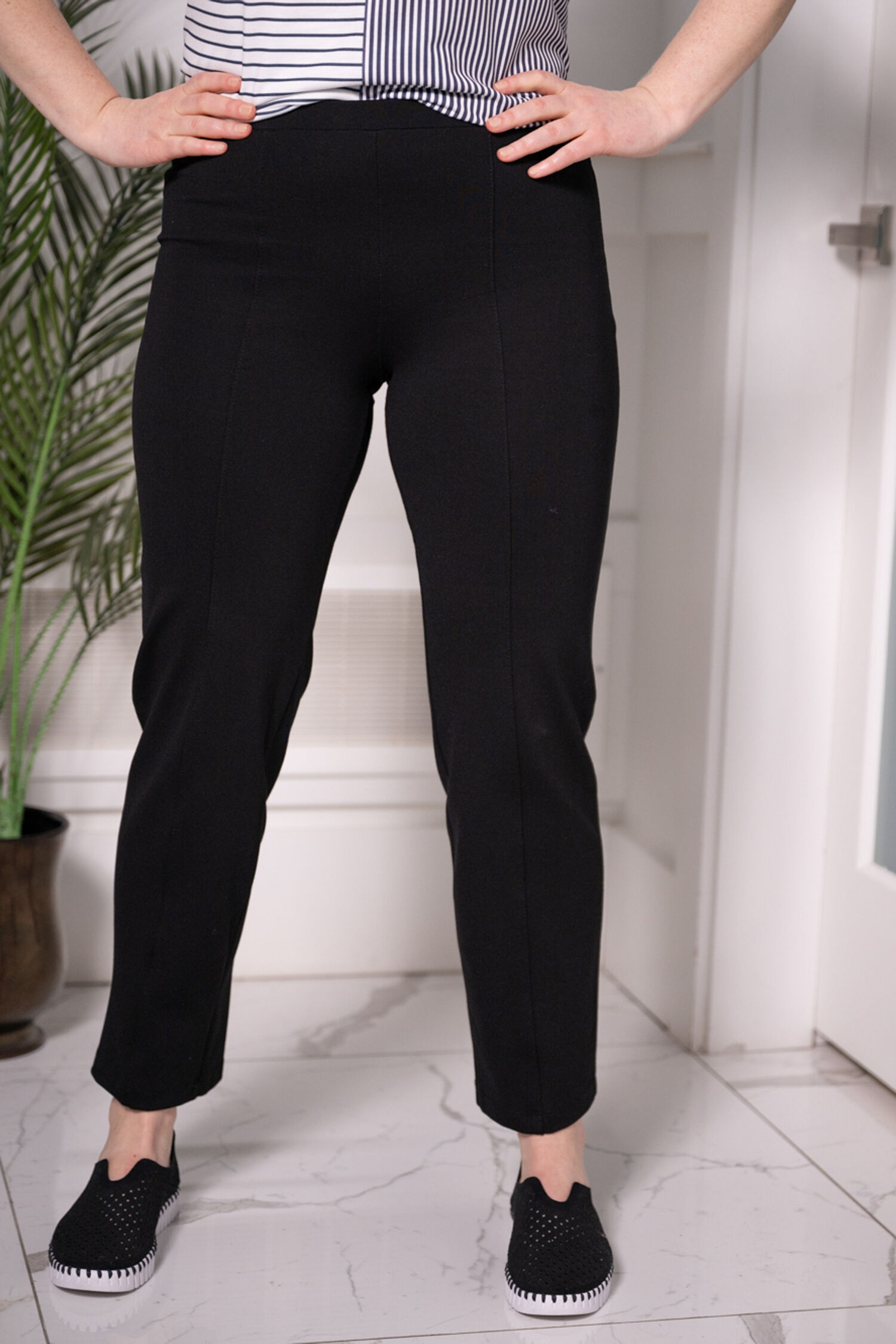 Straight Leg Pull-On Petite Pant Image 1