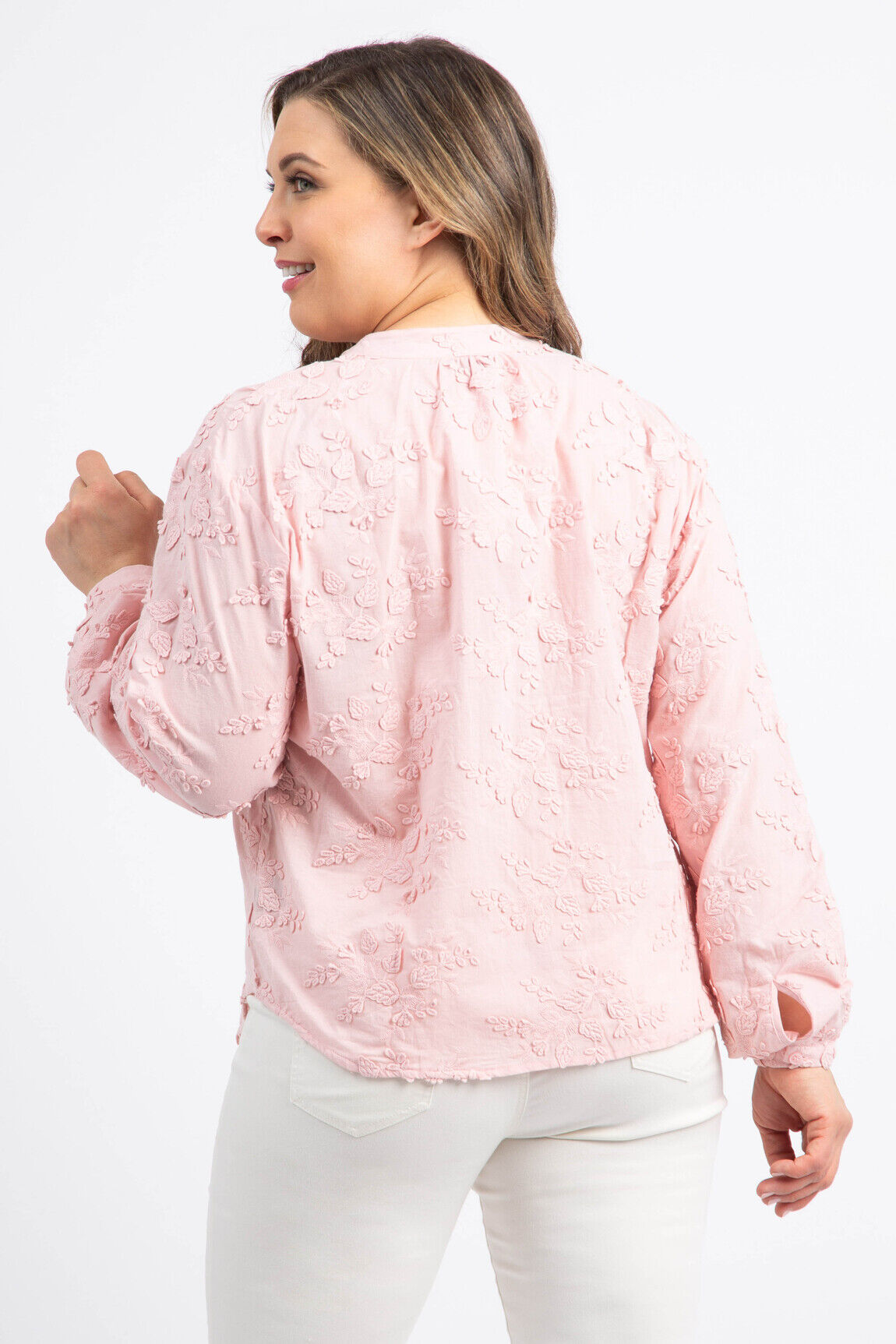 Floral Applique Button-Up Blouse Image 4