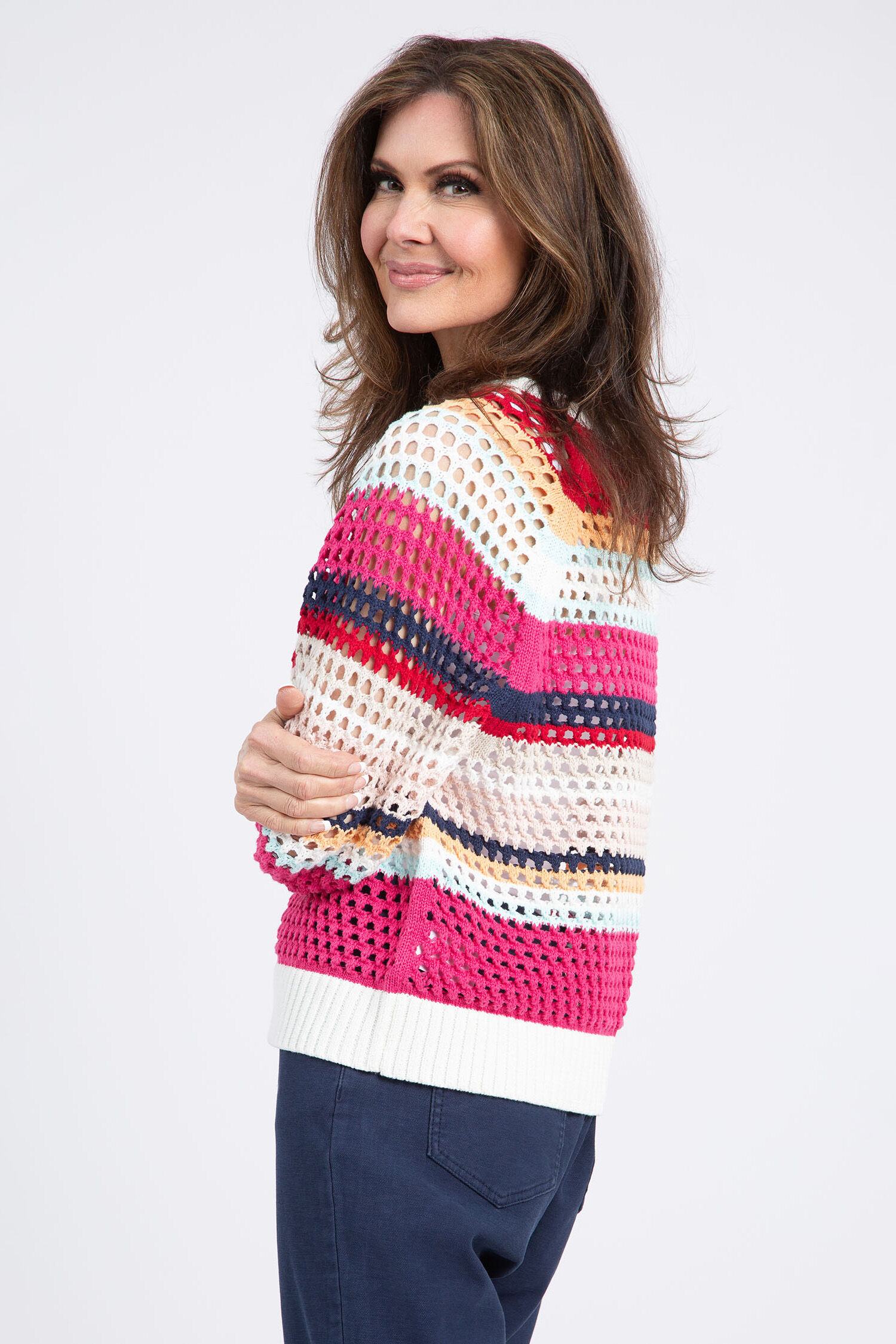 Cotton &frac34; Sleeve Sweater 