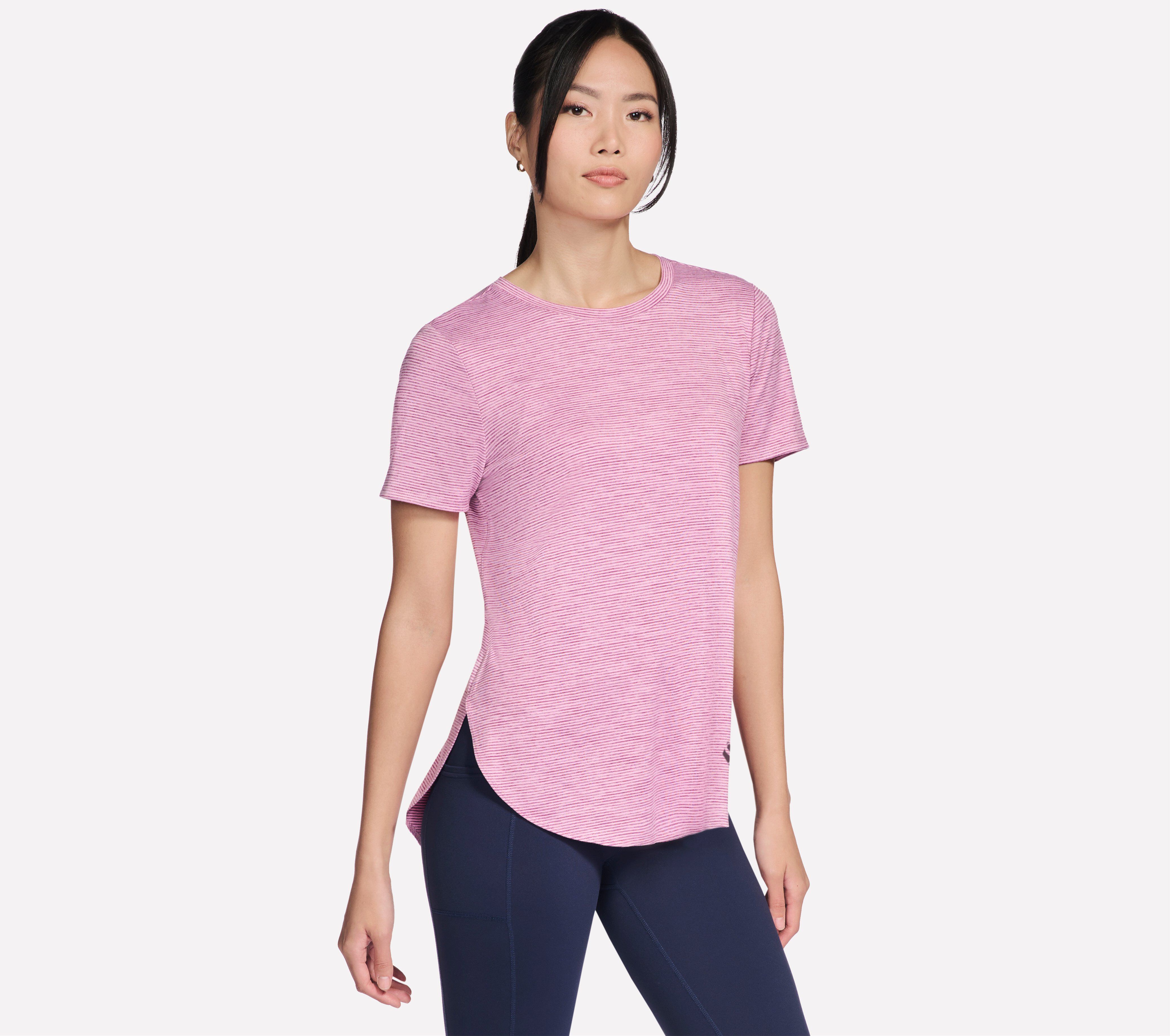 Short Sleeve GODRI Striped Top Image 1