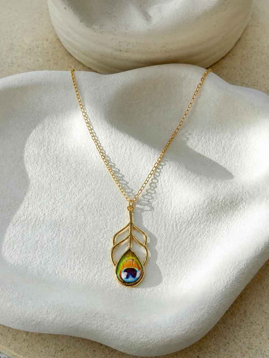 Peacock Feather Necklace