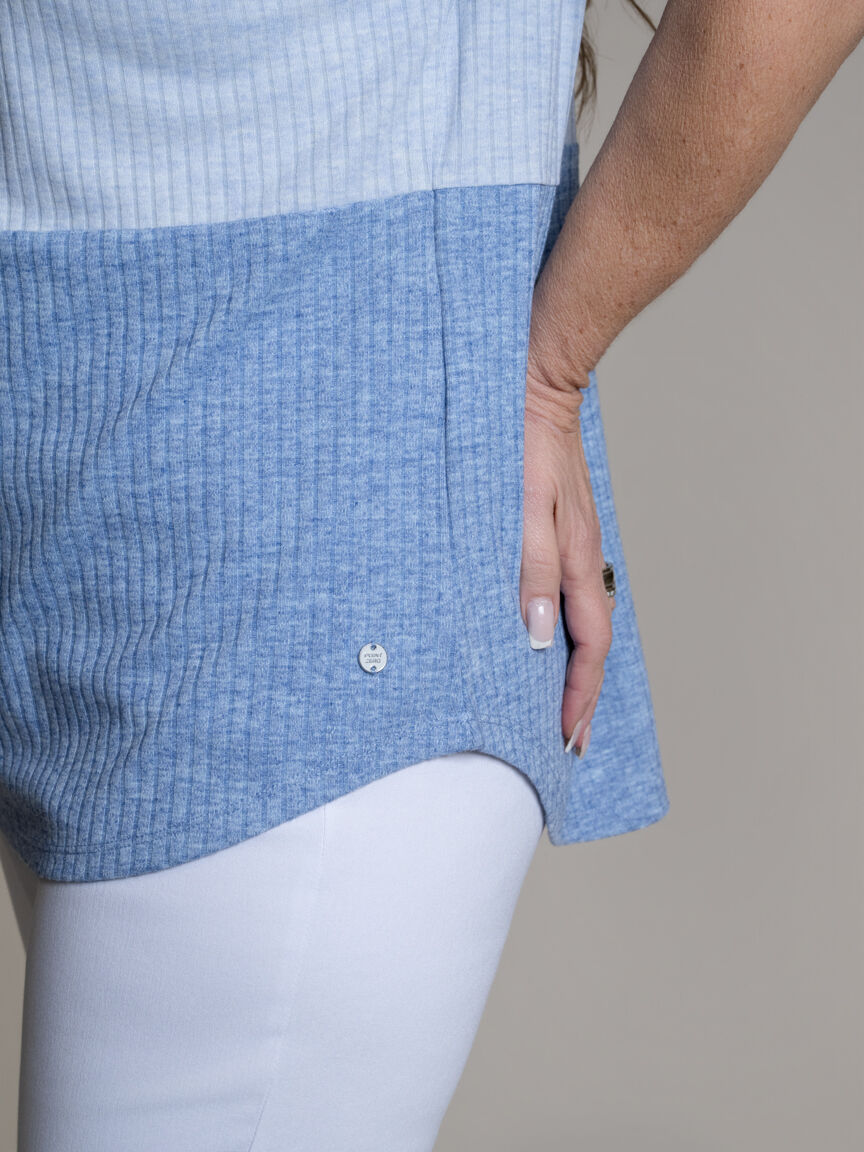 Short Sleeve Colour Block Top