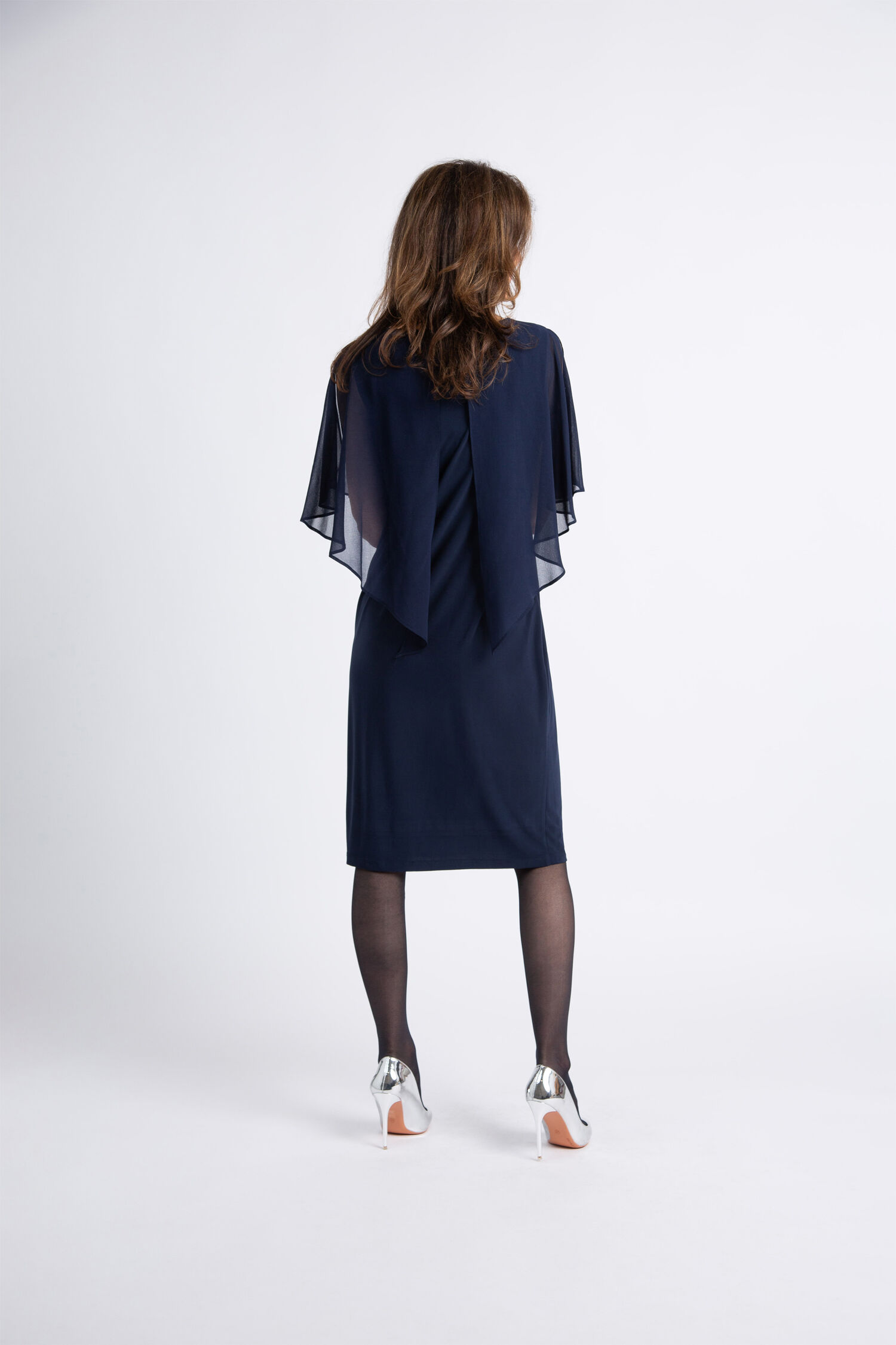 Chiffon Overlay Midi Dress  Image 3