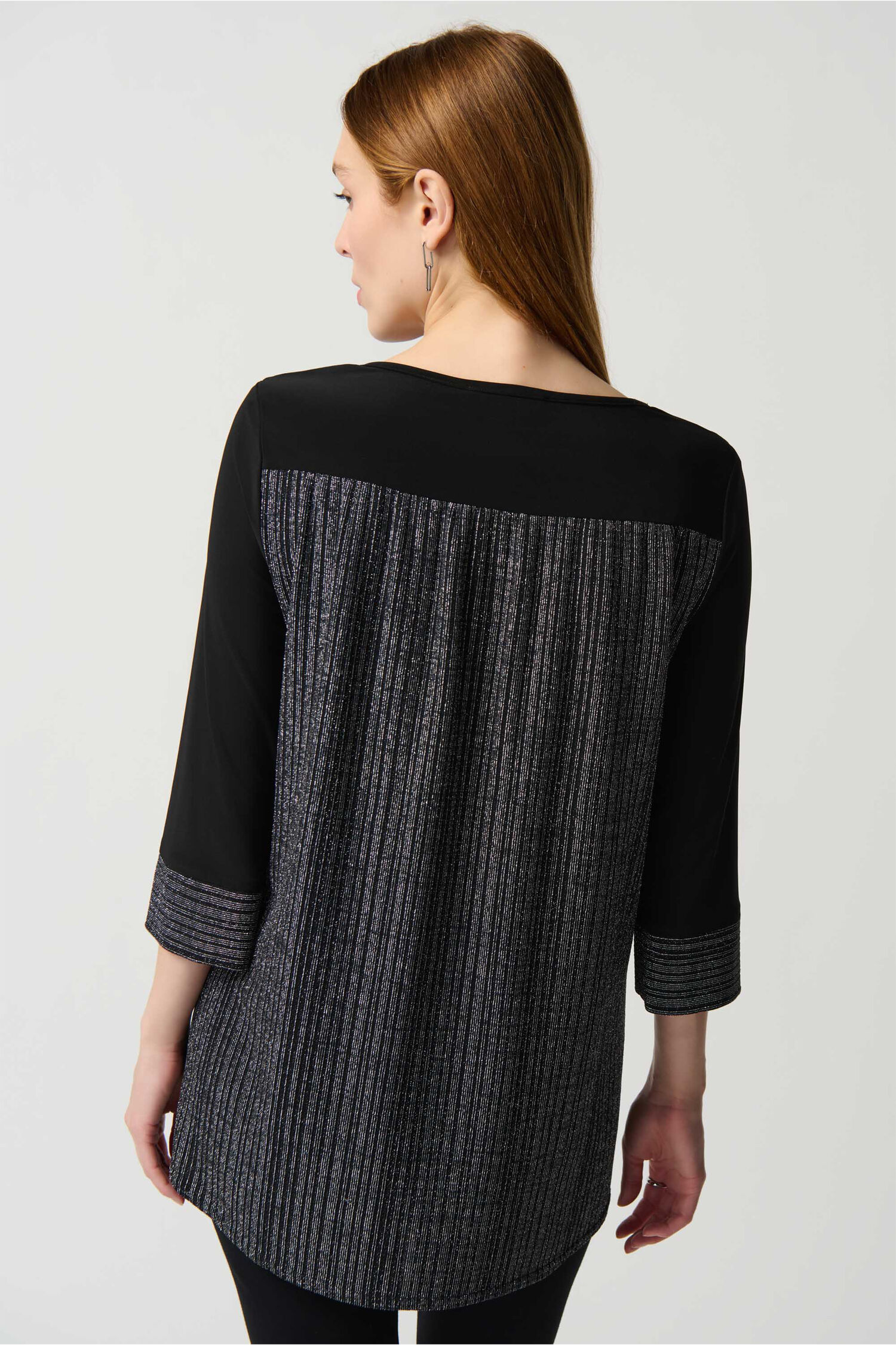 Lurex Stripe Silky Knit Tunic Image 2
