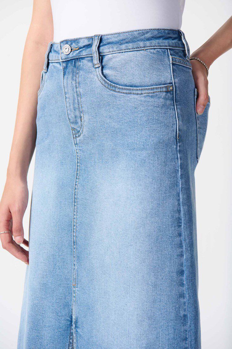 Denim A-Line Skirt Image 3